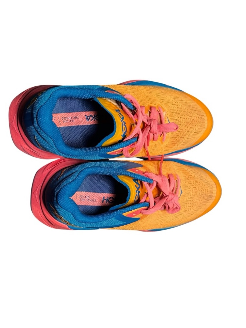 EUC Hoka One One Womens Zinal 1119400 RYCM Orange Running Shoes Size 7 - Picture 5 of 11